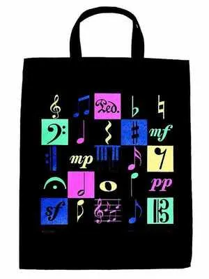 EXTRA LARGE TOTEBAG MUSIC MOTIF