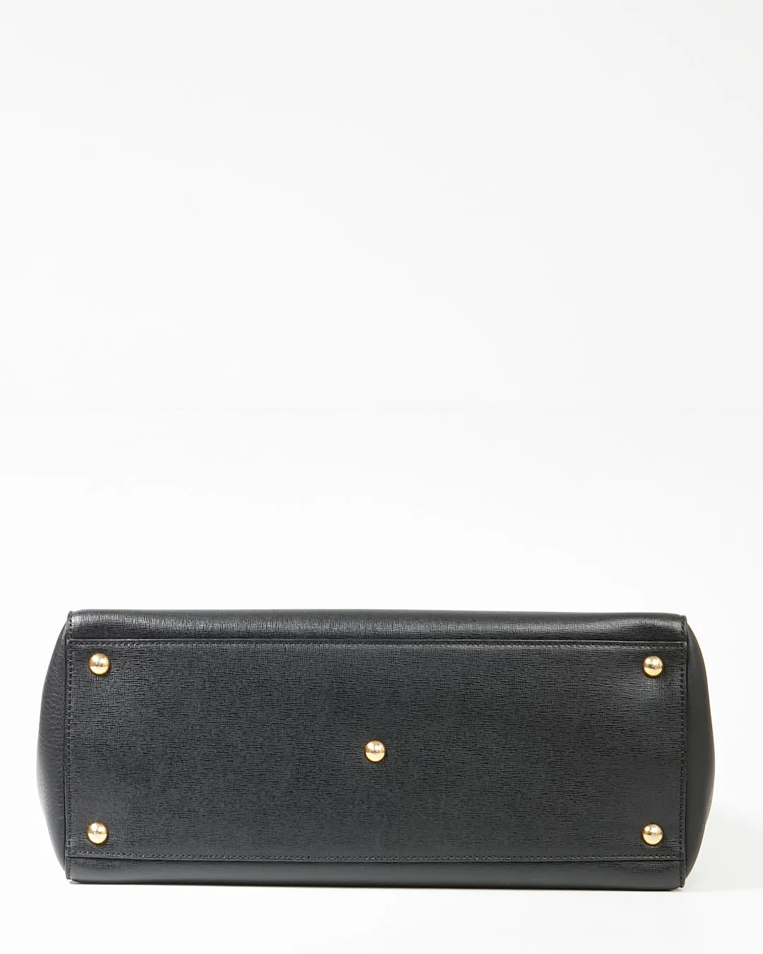 Fendi Black Leather Medium 2Jours Elite Tote Bag