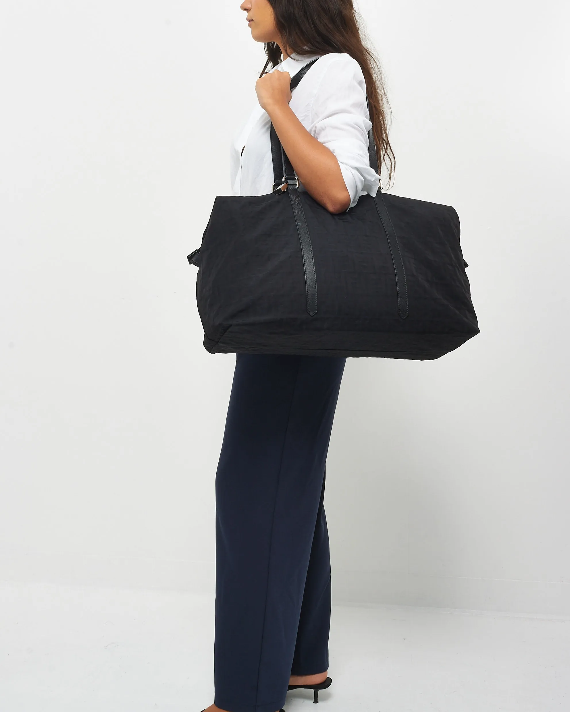 Fendi Black Zucca Canvas Large Tote Bag