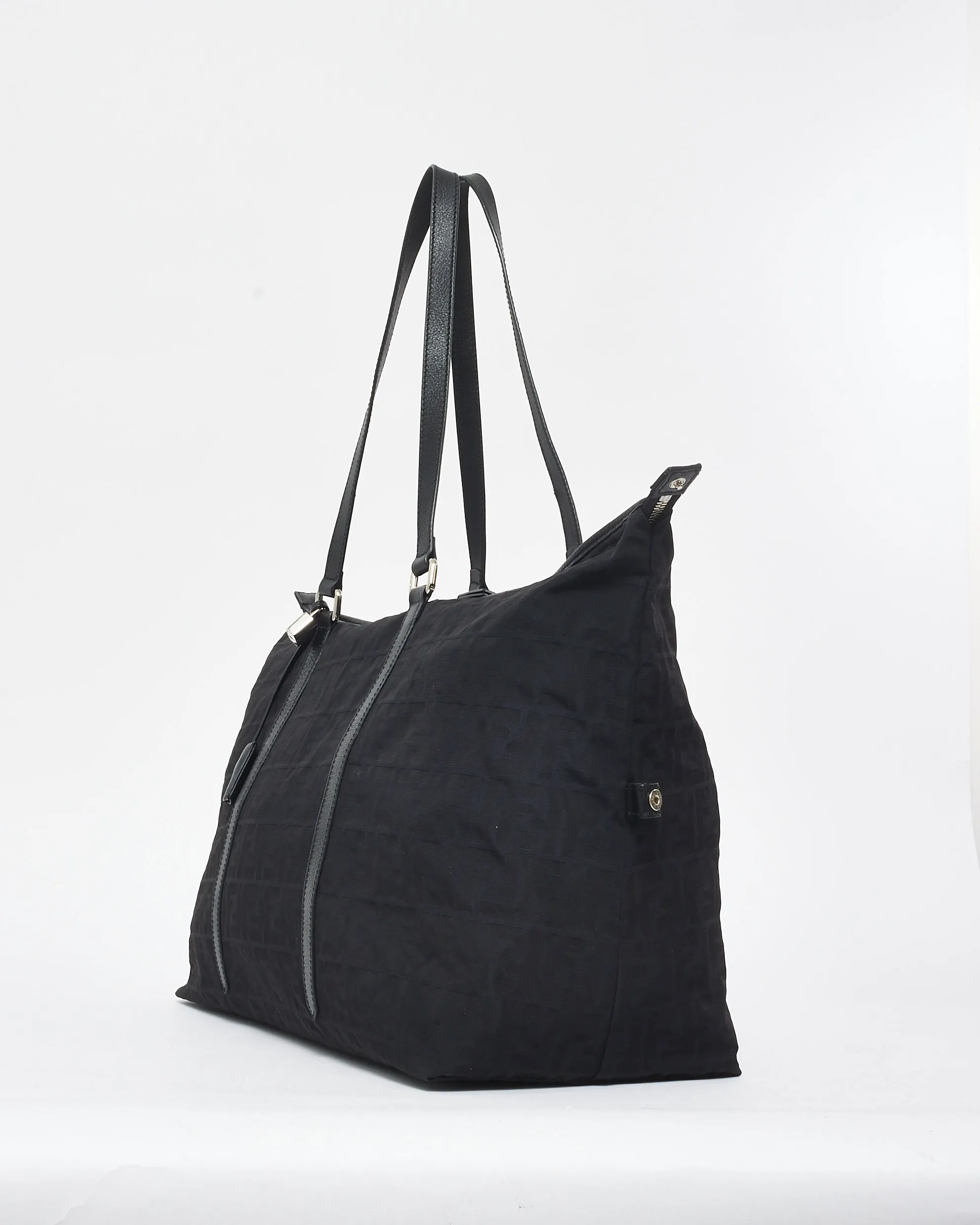 Fendi Black Zucca Canvas Large Tote Bag