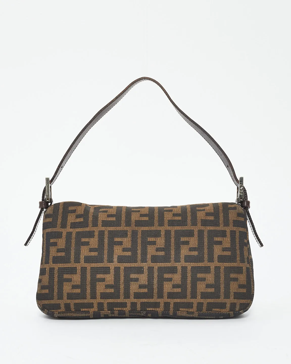Fendi Brown Zucca Print Canvas Baguette Shoulder Bag