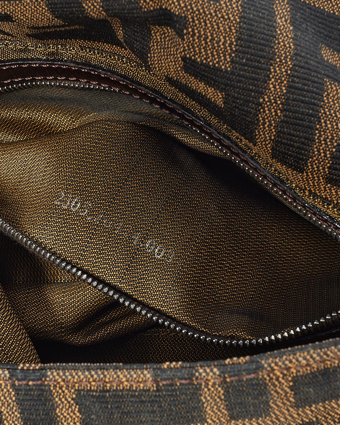 Fendi Brown Zucca Print Canvas Baguette Shoulder Bag