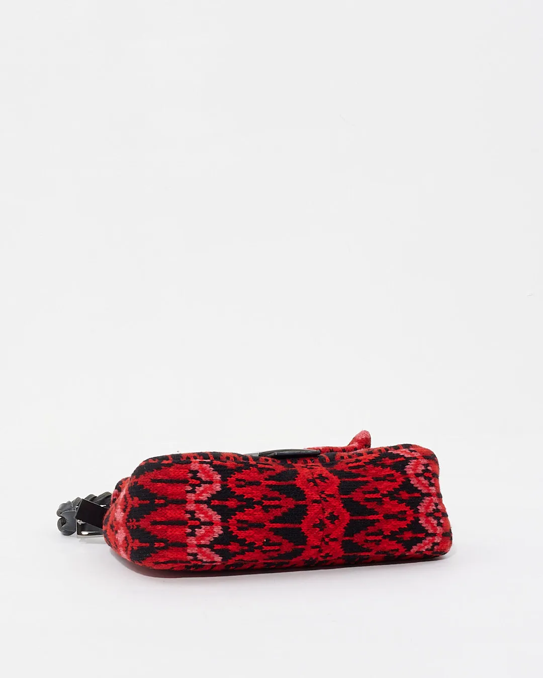 Fendi Red/Black Knit Mamma Baguette