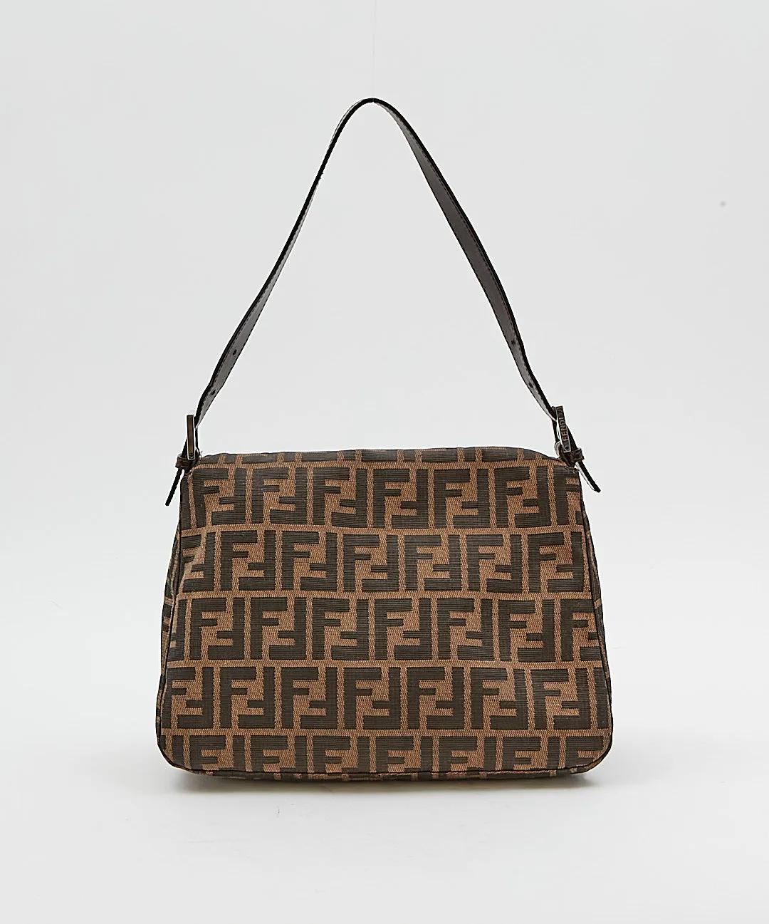 Fendi Zucca Print Canvas Mamma Forever Baguette Bag