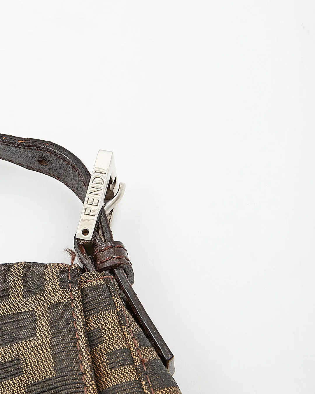 Fendi Zucca Print Canvas Mamma Forever Baguette Bag