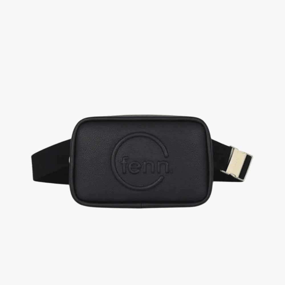 Fenn Pouch Strap Black Gold Handbag