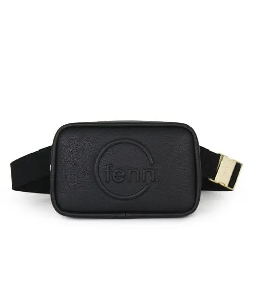 Fenn Pouch Strap Black Gold Handbag