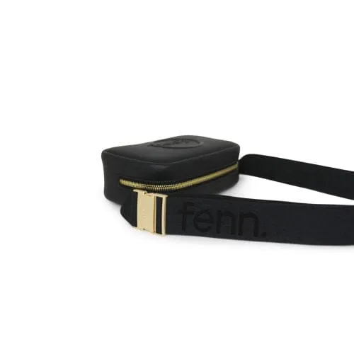 Fenn Pouch Strap Black Gold Handbag
