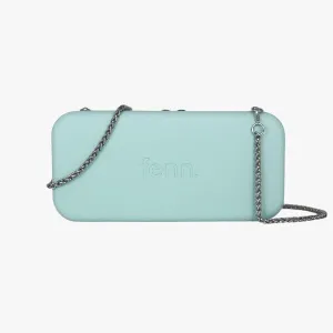 Fenn Wallet Aqua Silver Zip Silver Chain