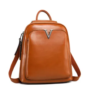 Full Grain Leather Backpack Purse, Designer Backpack, Natural Leather Fashion Backpack Gift For Her