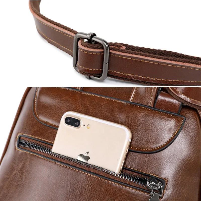 Full Grain Leather Backpack Purse, Designer Backpack, Natural Leather Fashion Backpack Gift For Her