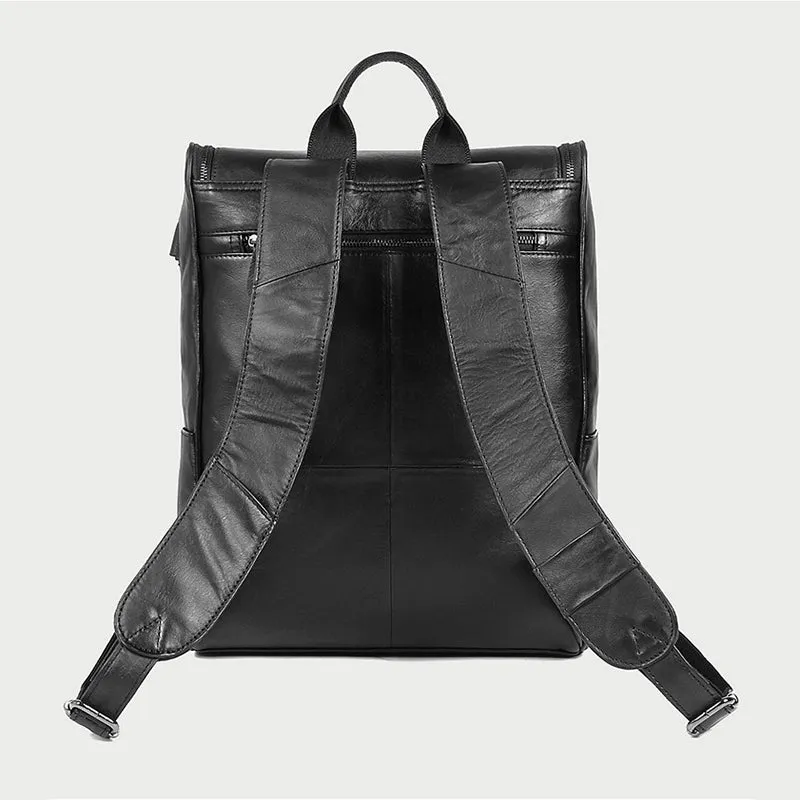 Full Grain Leather Backpacks Mens Travel Backpack Handmade Laptop Backpack Casual Leather School Backpack