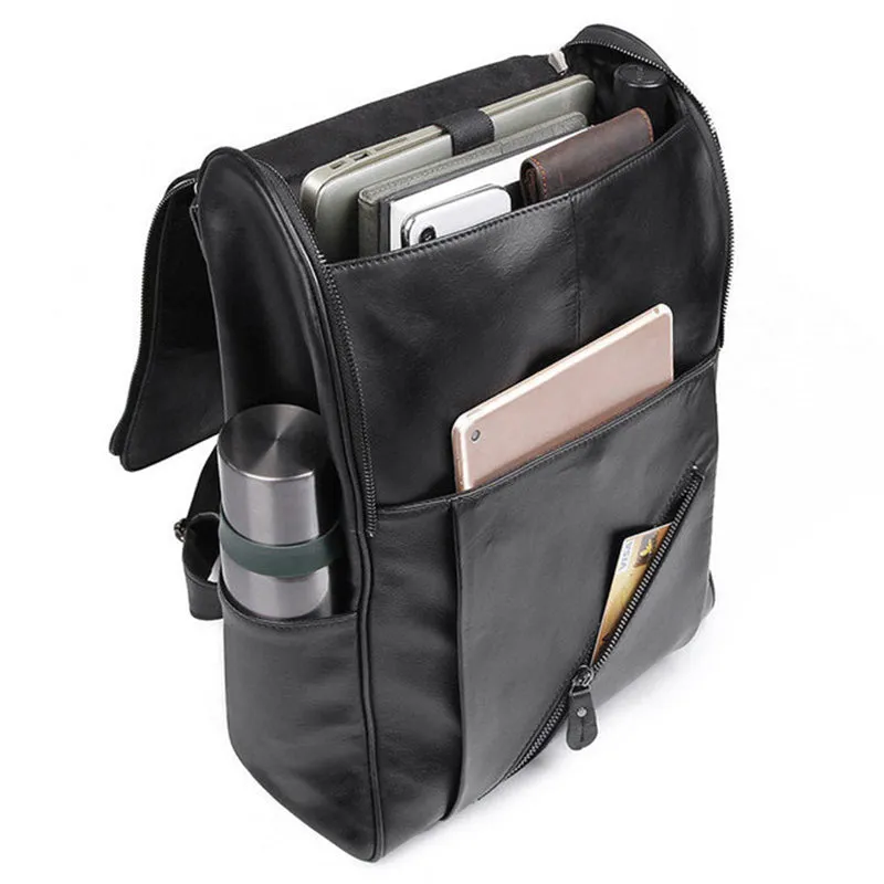 Full Grain Leather Backpacks Mens Travel Backpack Handmade Laptop Backpack Casual Leather School Backpack