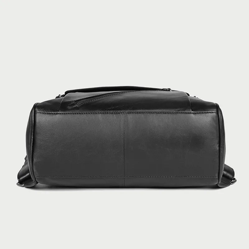 Full Grain Leather Backpacks Mens Travel Backpack Handmade Laptop Backpack Casual Leather School Backpack