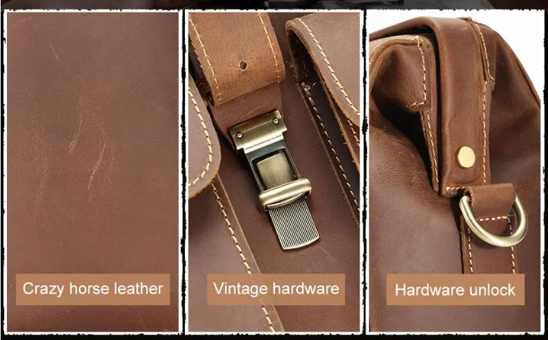 Full Grain Leather Briefcase Handmade Laptop Briefcase Bag Mens Messenger Bag Vintage Shoulder Bag
