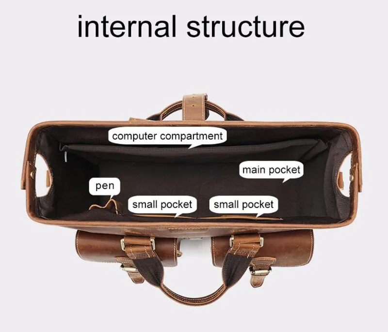 Full Grain Leather Briefcase Handmade Laptop Briefcase Bag Mens Messenger Bag Vintage Shoulder Bag
