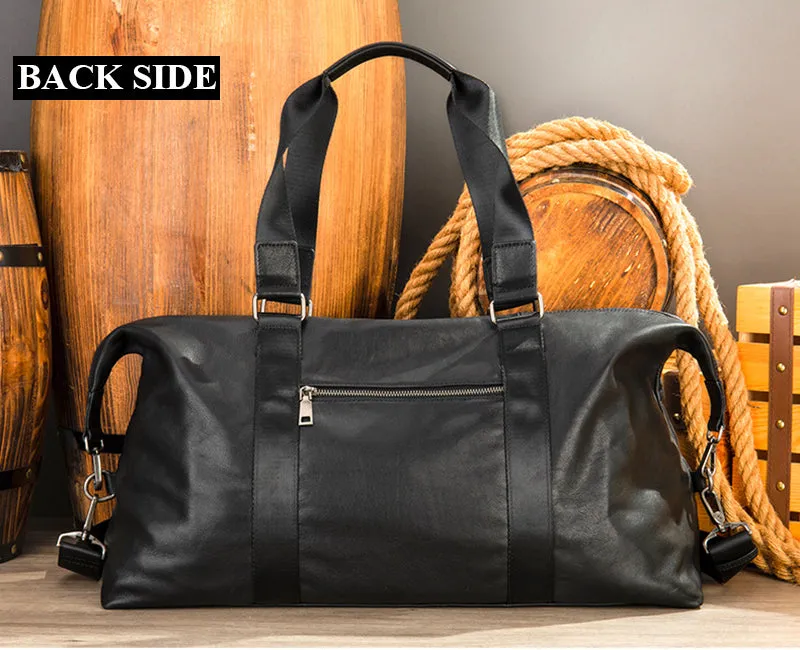 Full Grain Leather Gym Bag Mens Leather Duffle Bag Travel Bag Leather Weekend Luggage Bag Leather Carry-on Bag