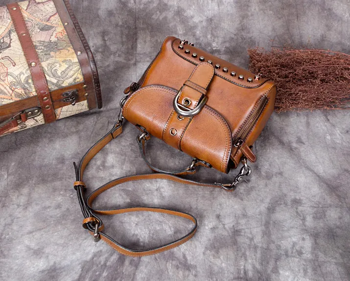 Full Grain Leather Shoulder Bags, Designer Handbag For Women A0288
