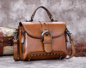Full Grain Leather Shoulder Bags, Designer Handbag For Women A0288