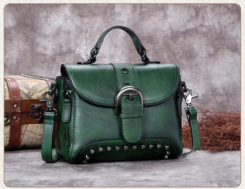 Full Grain Leather Shoulder Bags, Designer Handbag For Women A0288