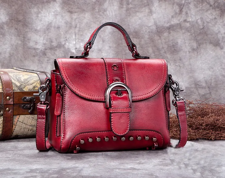 Full Grain Leather Shoulder Bags, Designer Handbag For Women A0288