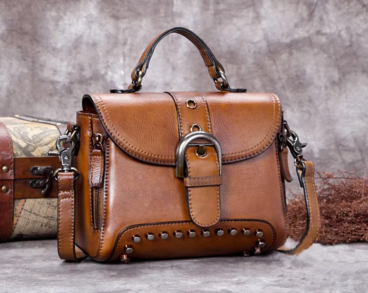 Full Grain Leather Shoulder Bags, Designer Handbag For Women A0288