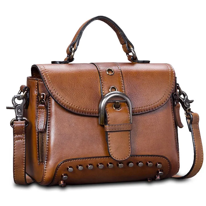 Full Grain Leather Shoulder Bags, Designer Handbag For Women A0288