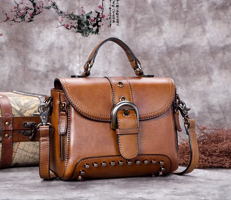 Full Grain Leather Shoulder Bags, Designer Handbag For Women A0288