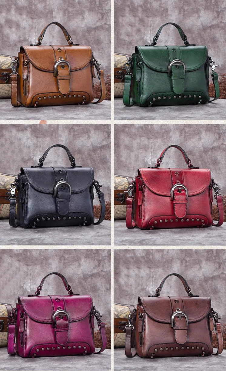 Full Grain Leather Shoulder Bags, Designer Handbag For Women A0288