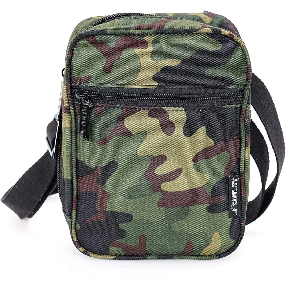 FYDELITY Small Crossbody Bag Men Women Festival Crossbody Bag for Men and Women Sling Side Shoulder Bag 80s Crossbody Bags Festival Bag Concert Bag Side Bags for Men Cross Body Bag Flying Tiger Shark | Multiple Colors