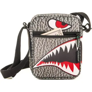 FYDELITY Small Crossbody Bag Men Women Festival Crossbody Bag for Men and Women Sling Side Shoulder Bag 80s Crossbody Bags Festival Bag Concert Bag Side Bags for Men Cross Body Bag Flying Tiger Shark | Multiple Colors