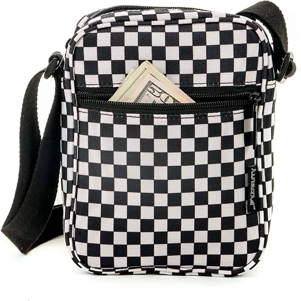 FYDELITY Small Crossbody Bag Men Women Festival Crossbody Bag for Men and Women Sling Side Shoulder Bag 80s Crossbody Bags Festival Bag Concert Bag Side Bags for Men Cross Body Bag Flying Tiger Shark | Multiple Colors