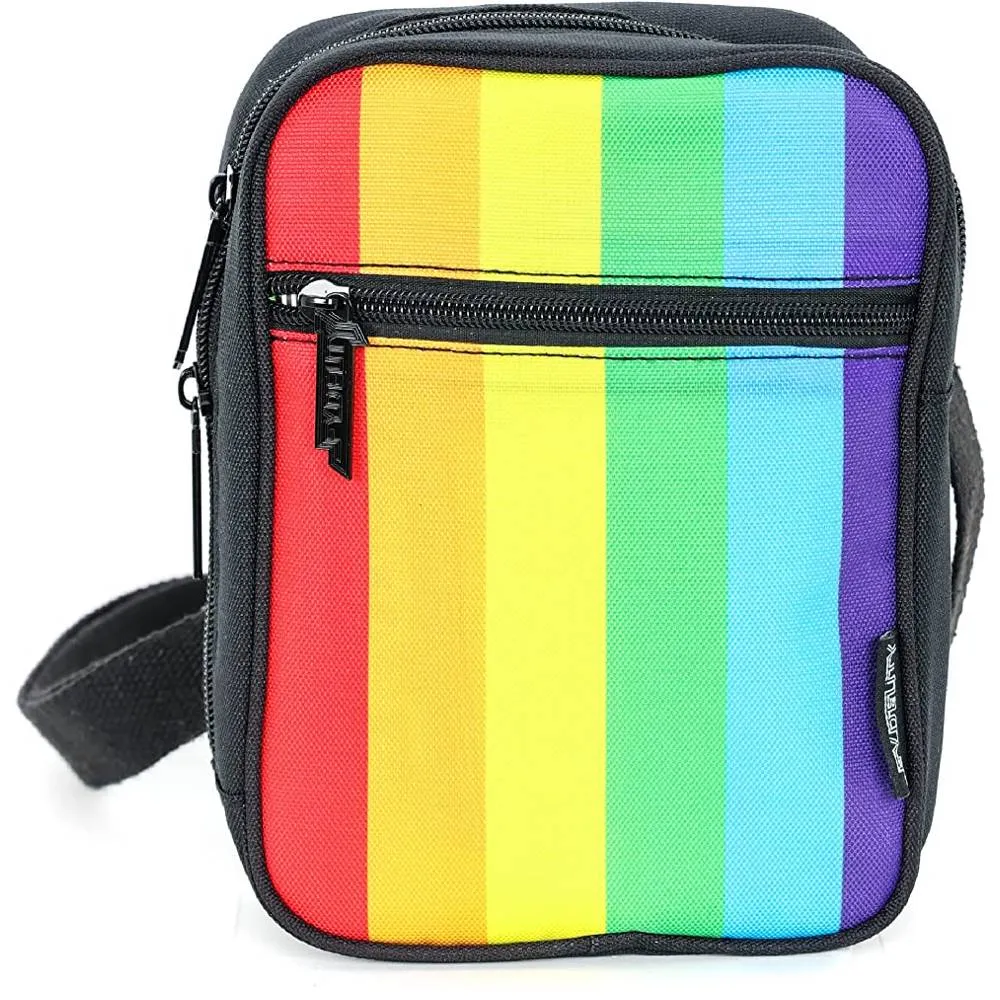 FYDELITY Small Crossbody Bag Men Women Festival Crossbody Bag for Men and Women Sling Side Shoulder Bag 80s Crossbody Bags Festival Bag Concert Bag Side Bags for Men Cross Body Bag Flying Tiger Shark | Multiple Colors