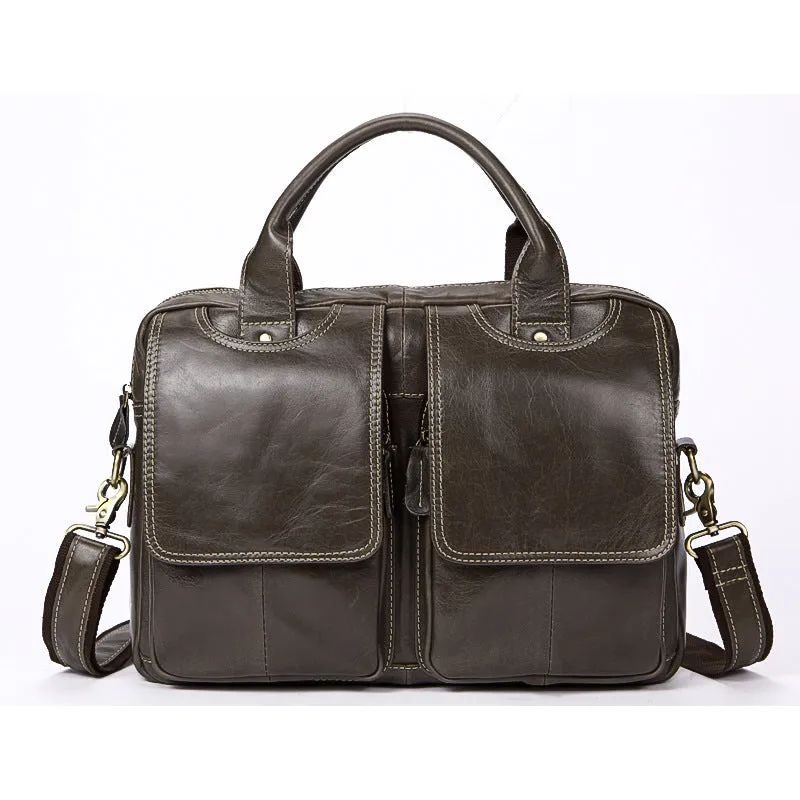 Genuine Leather Men's Business Briefcase