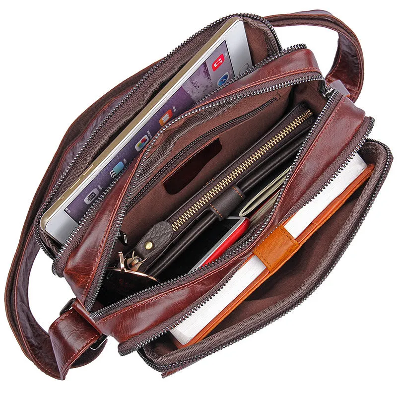 Genuine Leather Messenger Bags Casual Leather Bag For Men Crossbody Shoulder Bag