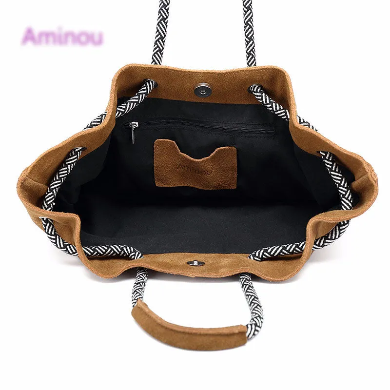 Genuine Leather Tassel Vintage Handbag