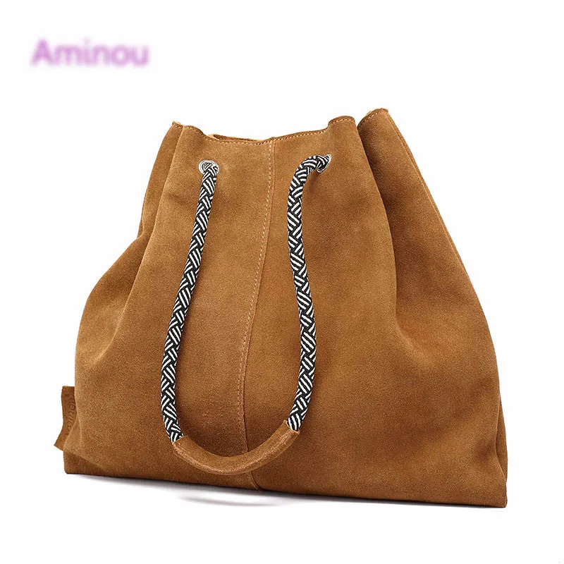 Genuine Leather Tassel Vintage Handbag