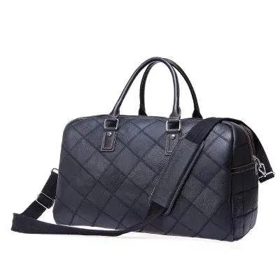 Genuine Leather Travel Bag Weekend Duffle Large Carry On Luggage