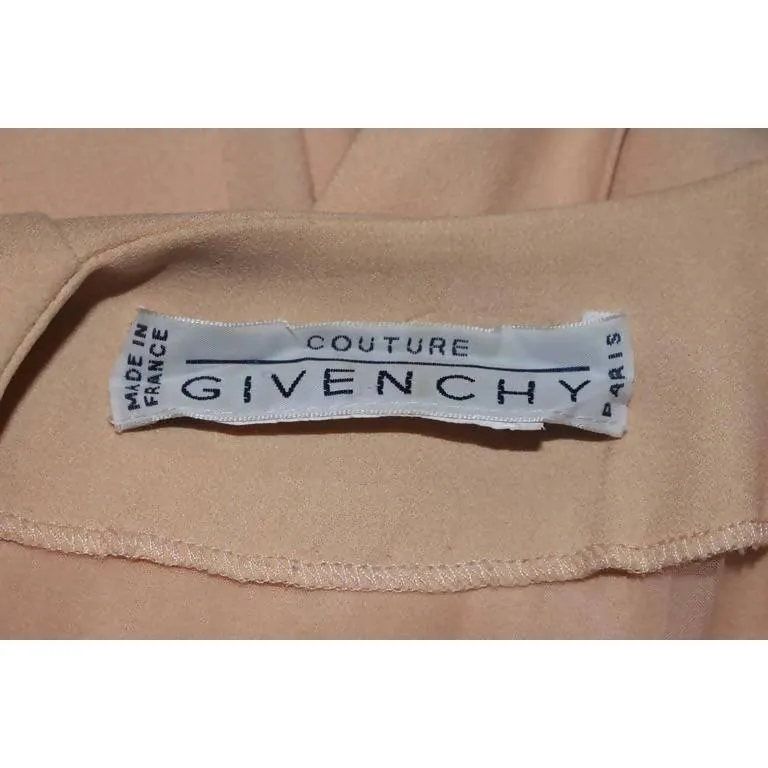 GIVENCHY Couture Cream Ivory Silk Wrap Dress | Size US 2 - EU 32
