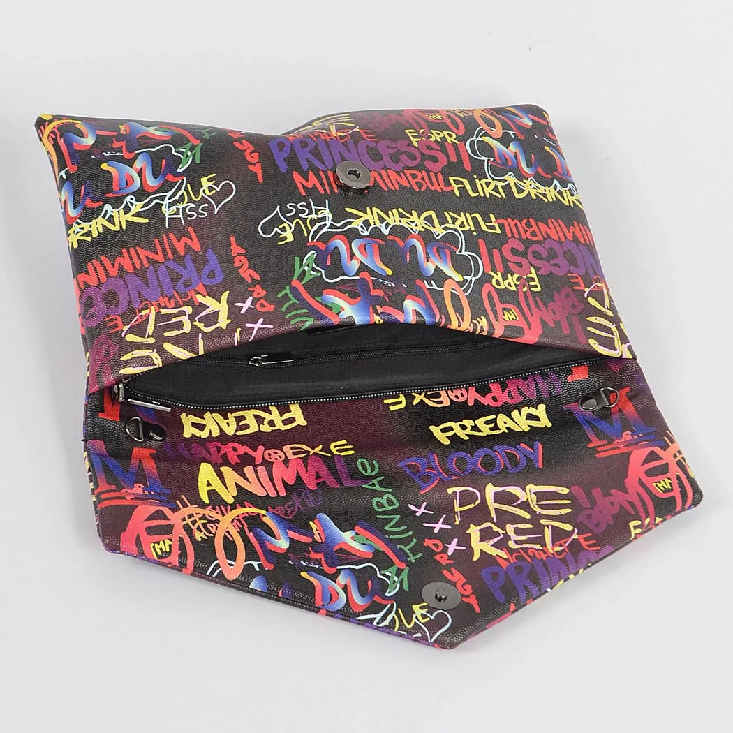 Graffiti Envelope Clutch