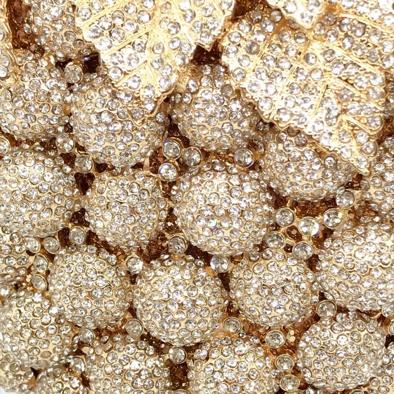 Grape Rhinestone Clutch Deluxe Evening Bag
