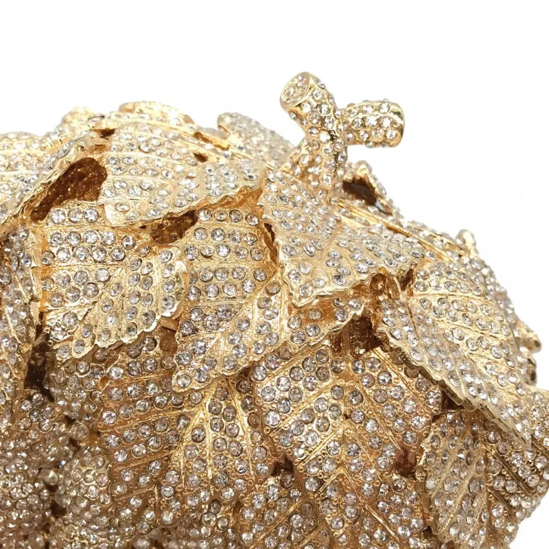 Grape Rhinestone Clutch Deluxe Evening Bag
