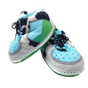 Gray Blue Winter Slippers – Plush and Warm House Shoes