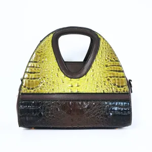 Green Crocodile Satchel Bag | ALPHONSINA