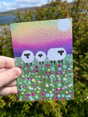 Greetings Card | Sheep - Personalised Birthday Card, Anniversary Card, Valentines Card