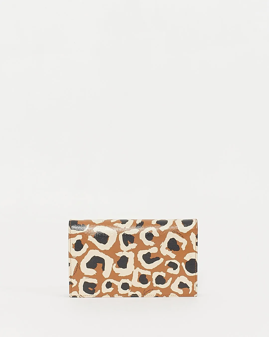 Gucci Animal Print Leather Wallet on Chain