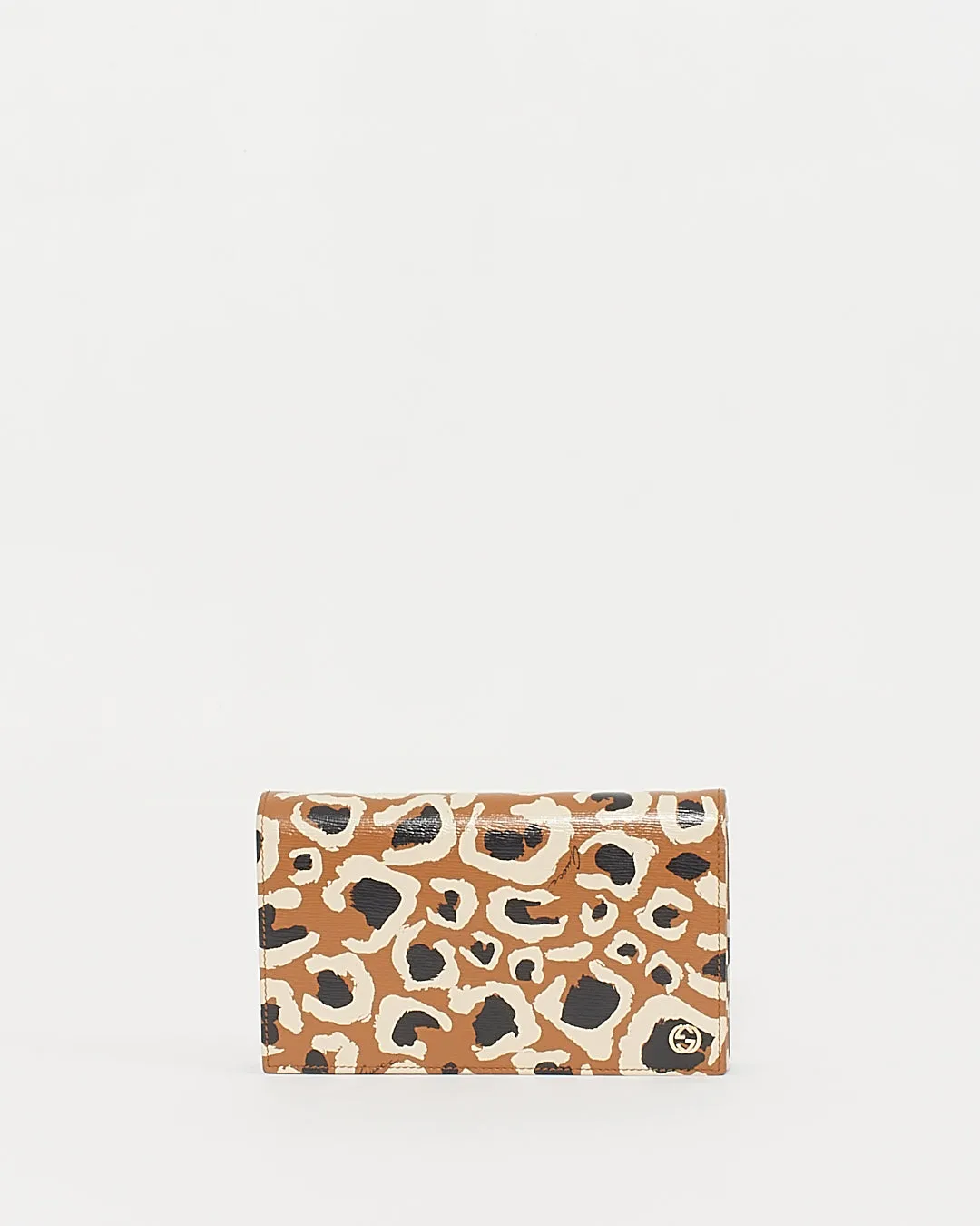 Gucci Animal Print Leather Wallet on Chain