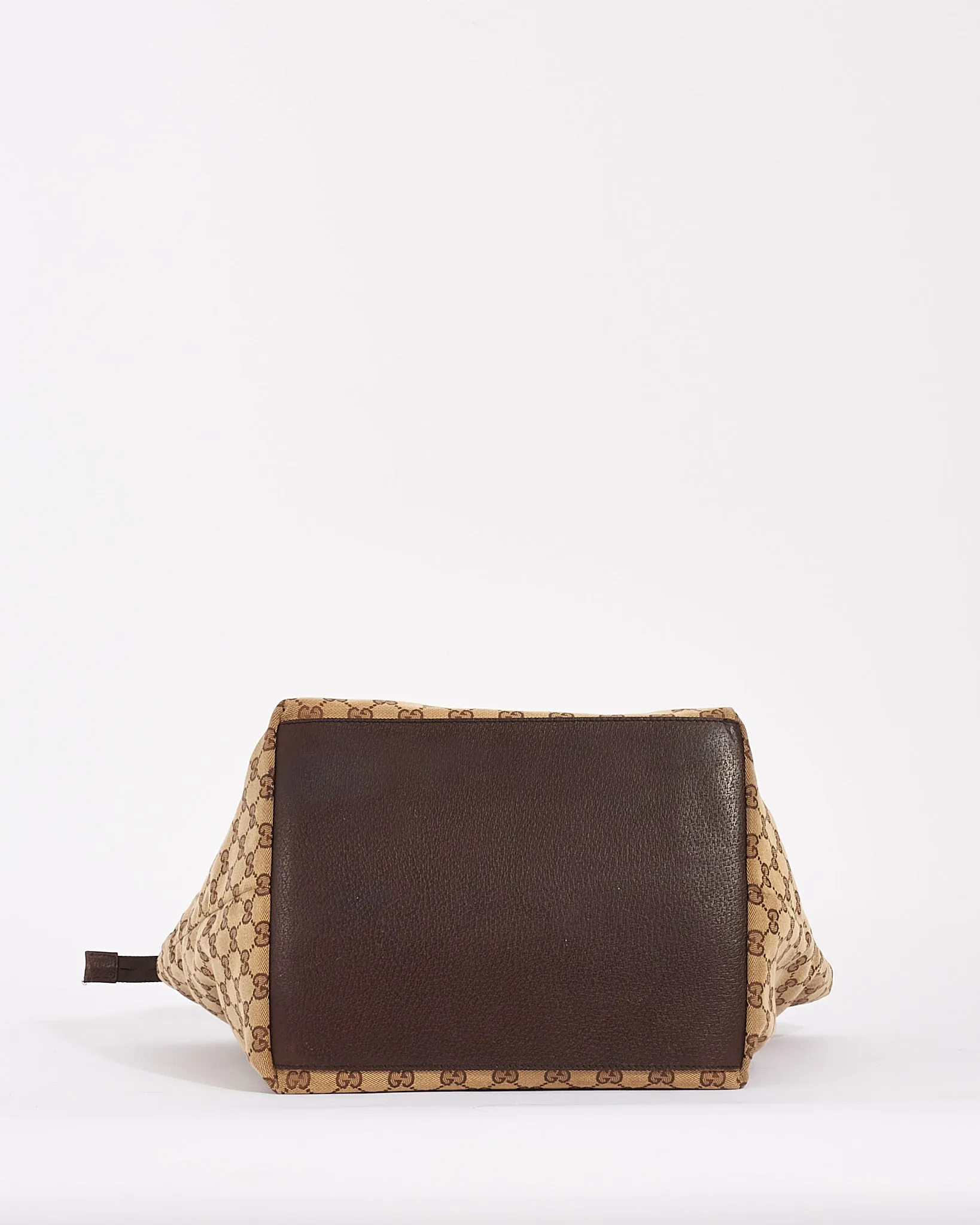 Gucci Beige/Brown Monogram GG Canvas Large Web Handle Tote Bag