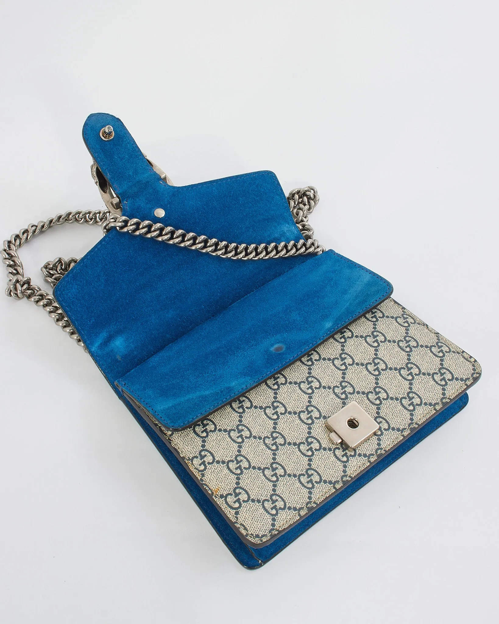 Gucci Blue Canvas GG Supreme Dionysus Blooms Mini Bag