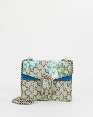 Gucci Blue Canvas GG Supreme Dionysus Blooms Mini Bag